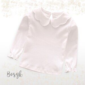 NEW - Girls Blouse - Cotton - White T Shirts - Girls Blouse- Cotton- long sleeve
